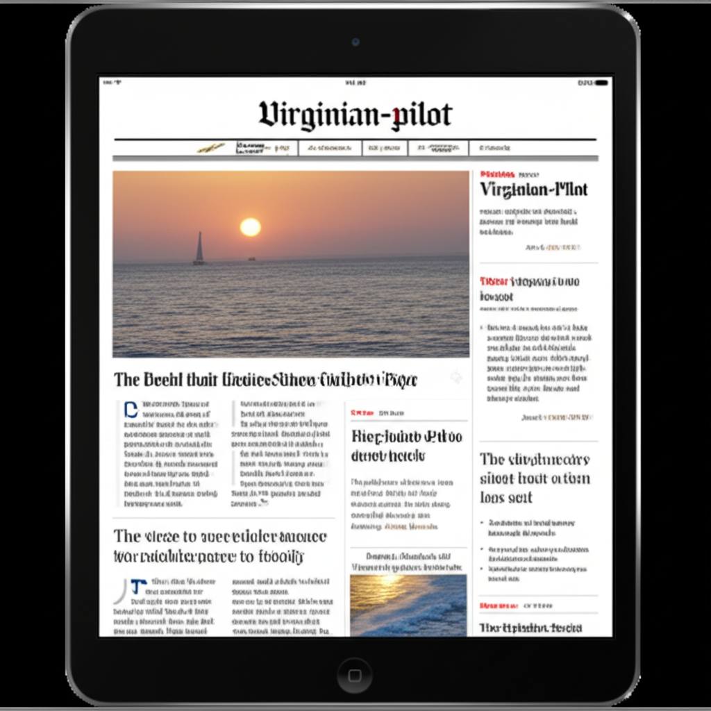 The Virginian-Pilot digital newspaper on iPad